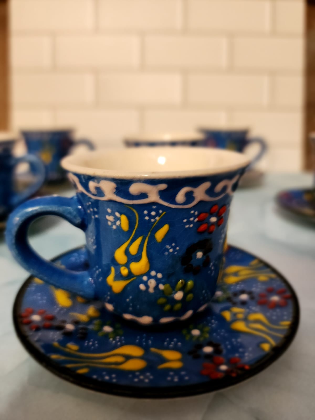 Hand made Turkish Coffee cups-set of 6