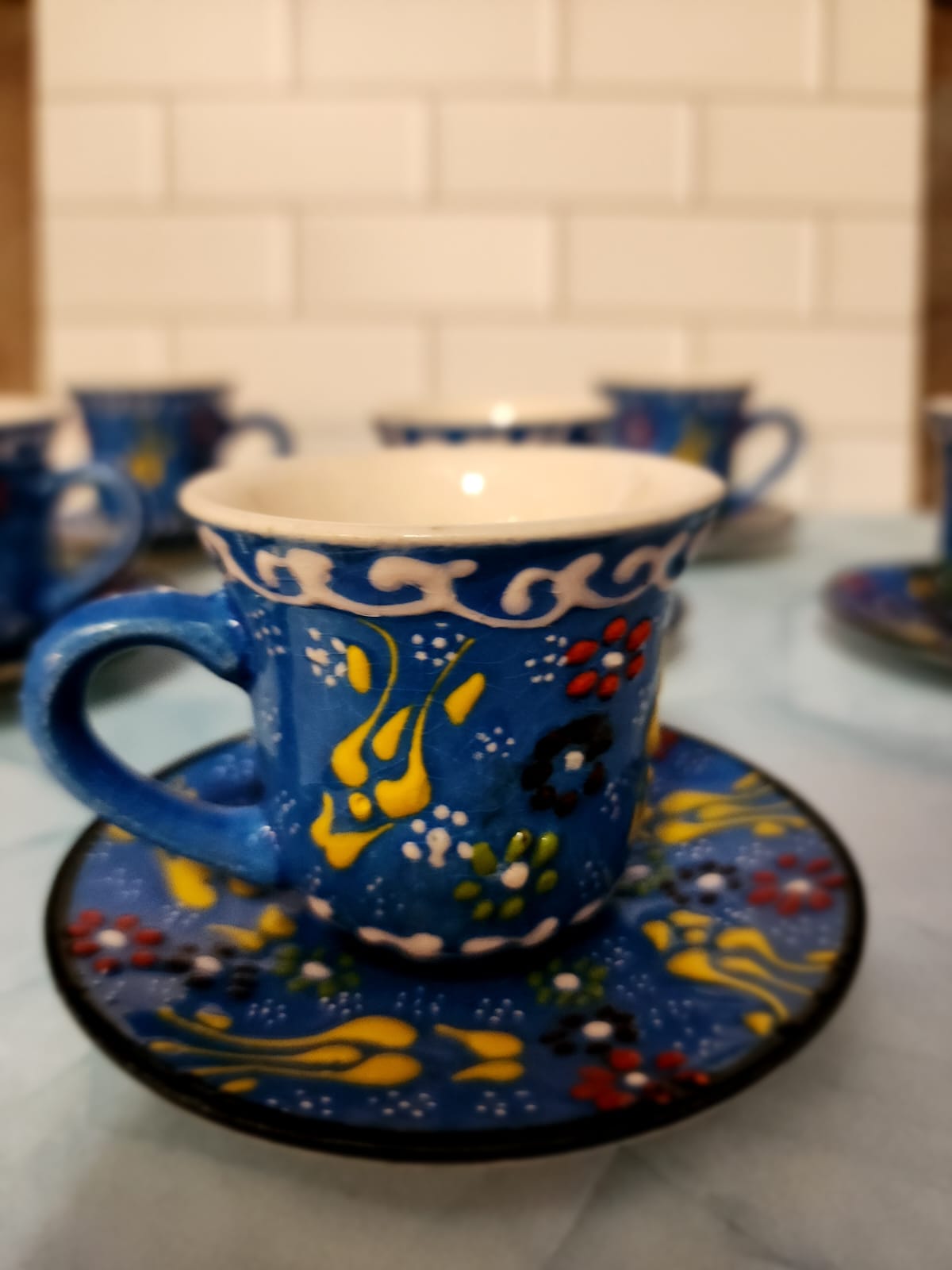 Hand made Turkish Coffee cups-set of 6